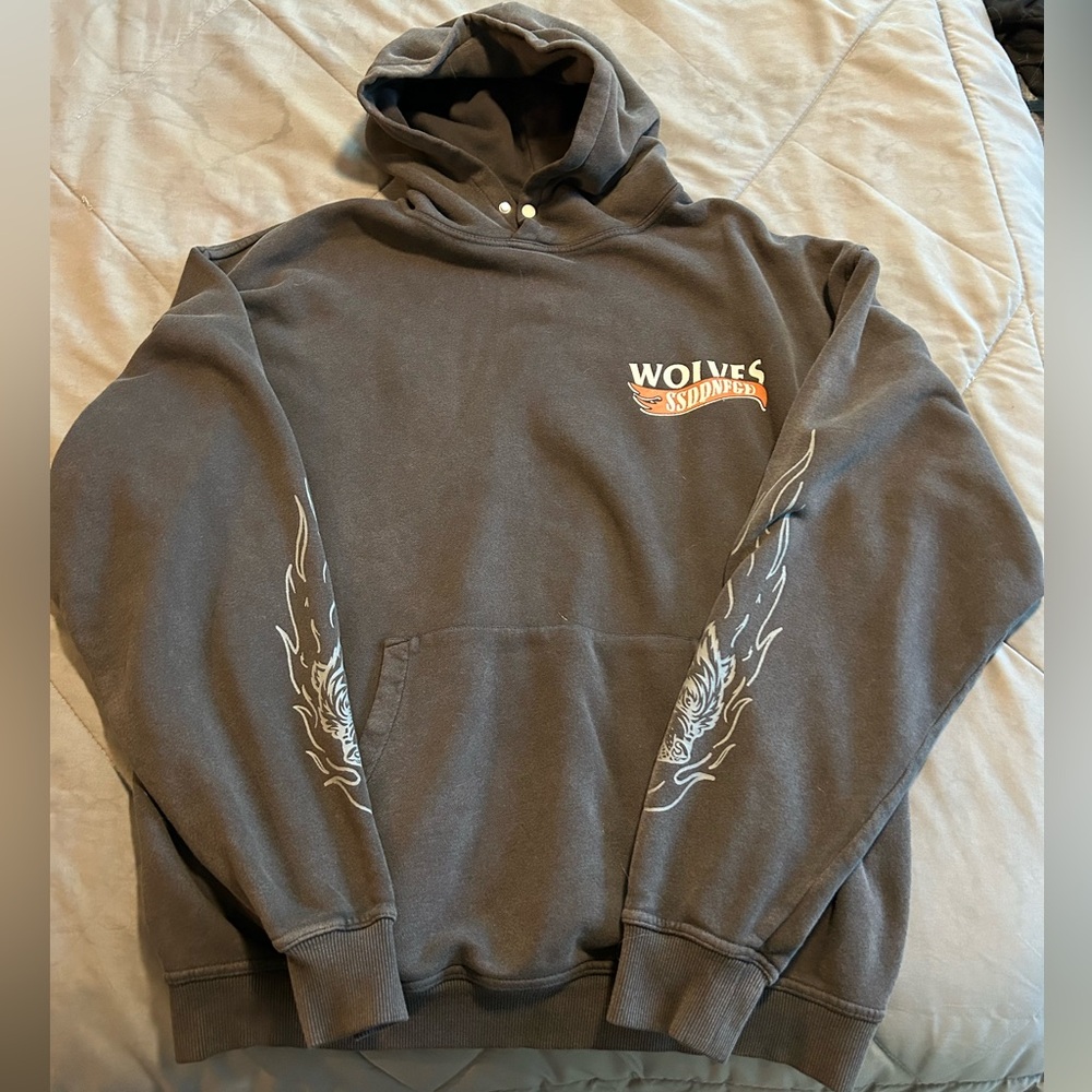 Till The Wheels Fall Off V2 “Pierce” Hoodie in Wolf Gray - M